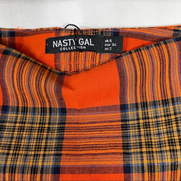 NWT Nasty Gal Totally Clueless Plaid Mini Skirt - Picture 4 of 9
